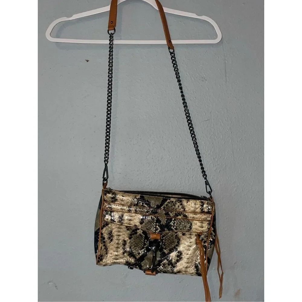 Rebecca Minkoff Snake Skin Crossbody bag with Dust Bag EUC - Picture 10 of 16